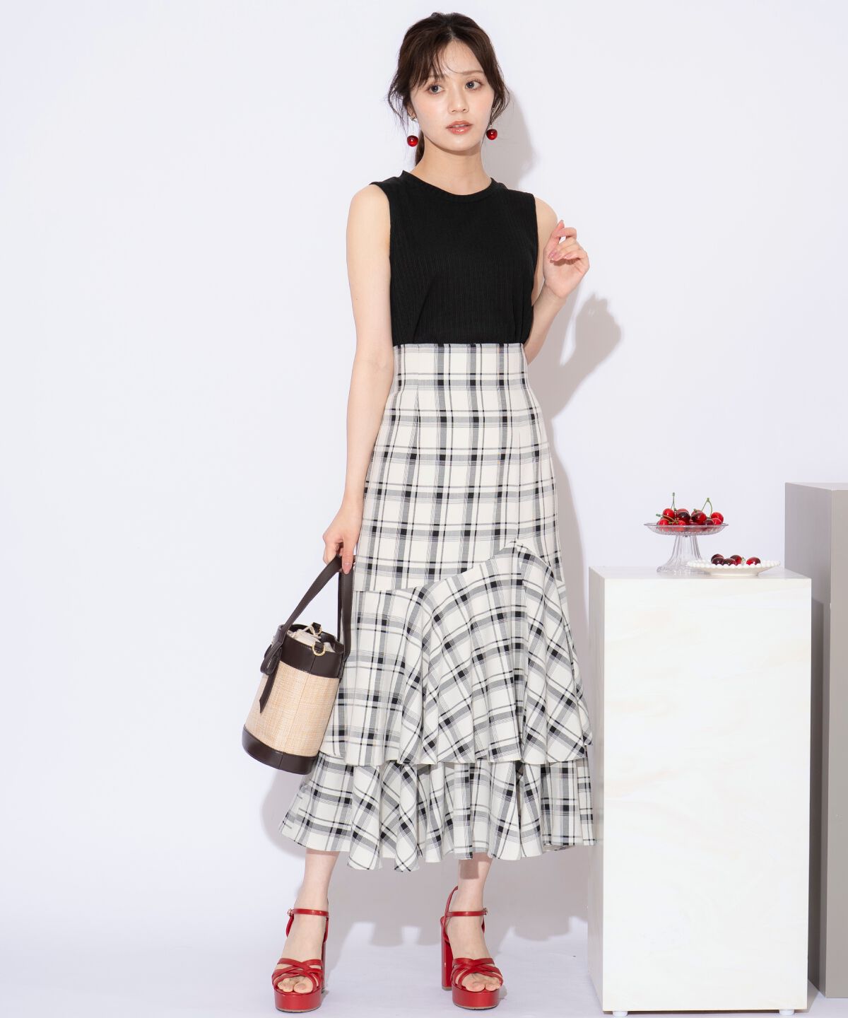 WILLSELECTION「ランダムテレコノースリーブトップス」|キャミソール|