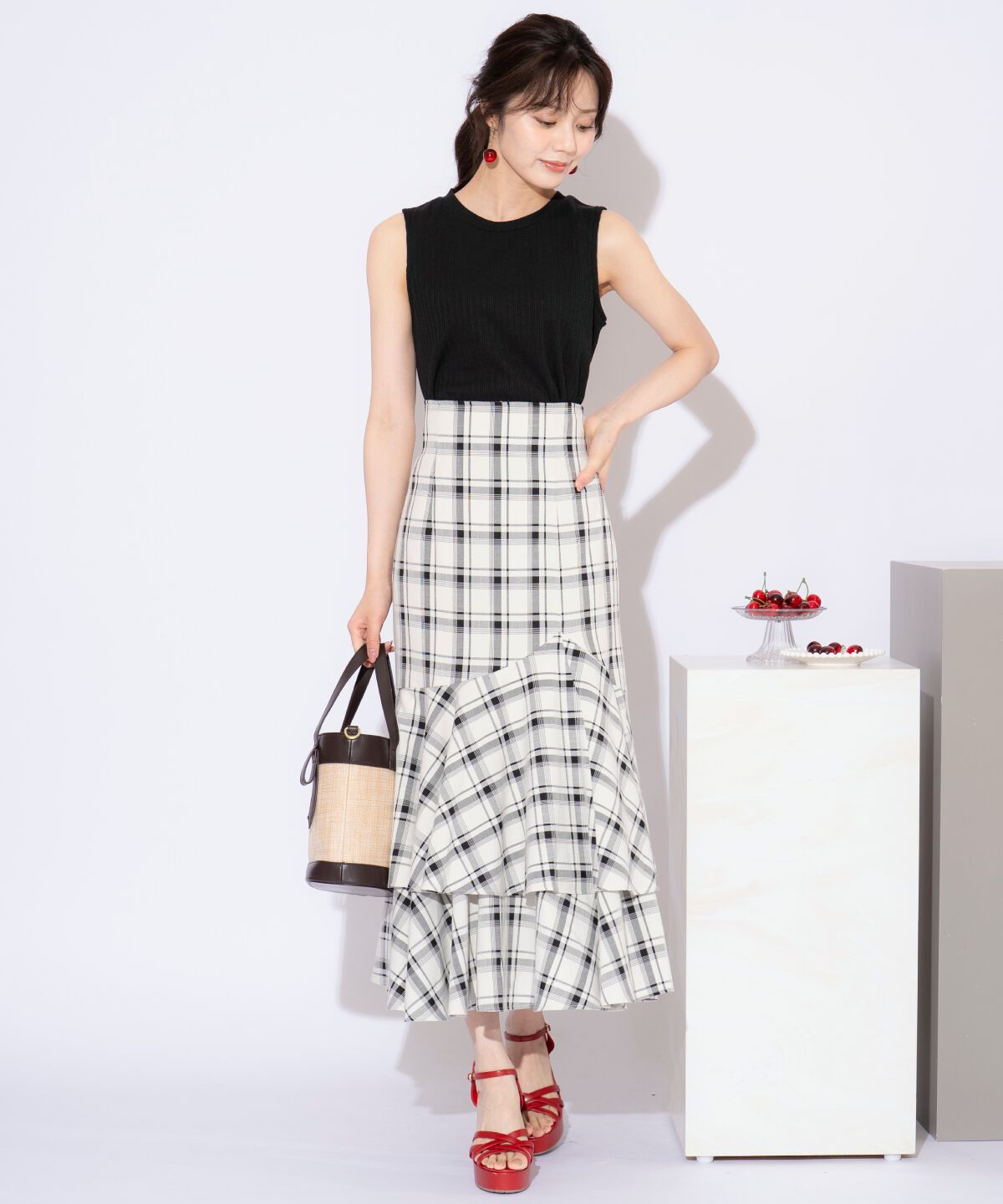 WILLSELECTION「ランダムテレコノースリーブトップス」|キャミソール|