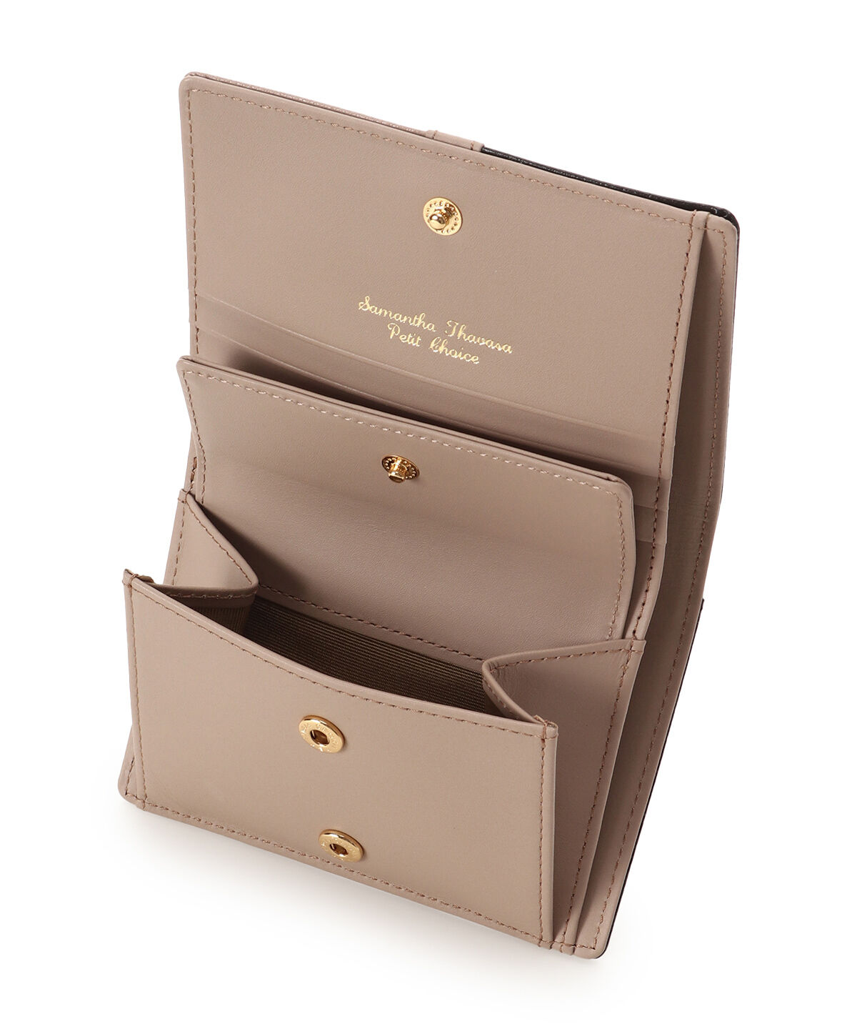 Samantha Thavasa Petit Choice「バイカラーフロントベルト 二つ折り財布」|財布|