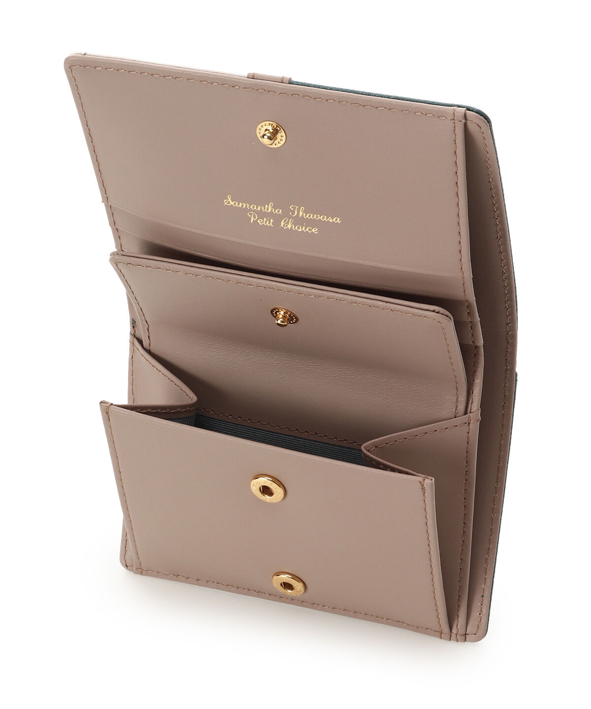 Samantha Thavasa Petit Choice「バイカラーフロントベルト 二つ折り財布」|財布|