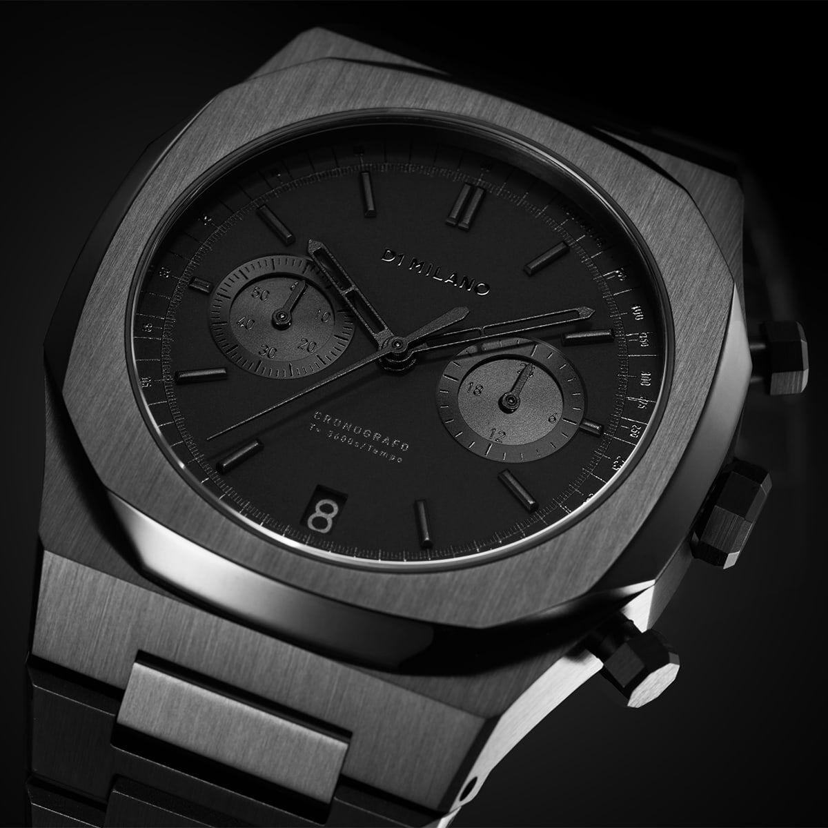 D1 MILANO「<D1 MILANO (ﾃﾞｨｰﾜﾝﾐﾗﾉ) > ｸﾛﾉｸﾞﾗﾌ ﾒｶｸｫｰﾂ 40mm ﾒﾀﾙﾊﾞﾝﾄﾞ ﾌﾞﾗｯｸ」|腕時計|