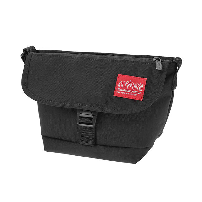 Manhattan Portage「Nylon Messenger Bag Flap Zipper Pocket」|ショルダー・メッセンジャー|BLK