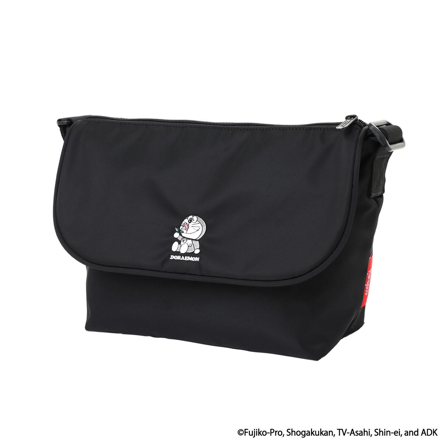 Manhattan Portage「NYLON MESSENGER BAG JR FLAP ZIPPER POCKET FLIGHT NYLON BACKING SE DORAEMON 25」|ショルダー・メッセンジャー|BLK