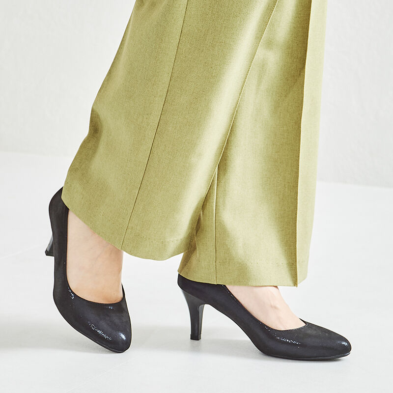 ORiental TRaffic「【跳べるパンプス/シリーズ累計１５０万足突破】ラウンドトゥヒール/R-3209 ヒール7cm」|パンプス|BLACK