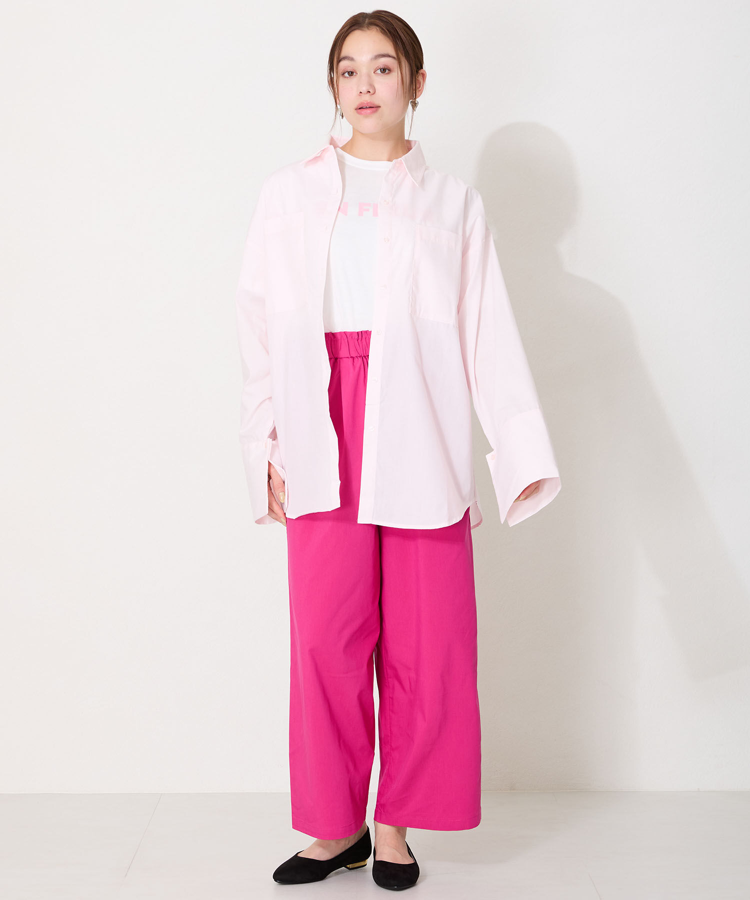 ORiental TRaffic「【WEB限定 / 累計15万足突破】ポインテッドトゥ フラット パンプス /R-4007 通勤靴 厚手クッション」|パンプス|