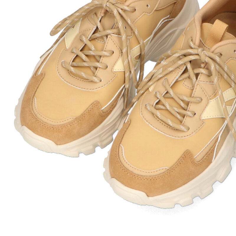 ORiental TRaffic「【アウトレット価格】ストライプシューレース厚底スニーカー/OT3728」|スニーカー|