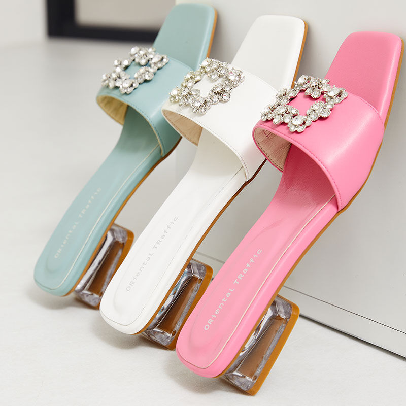 ORiental TRaffic「ビジューモチーフクリアヒールサンダル/31232」|サンダル|