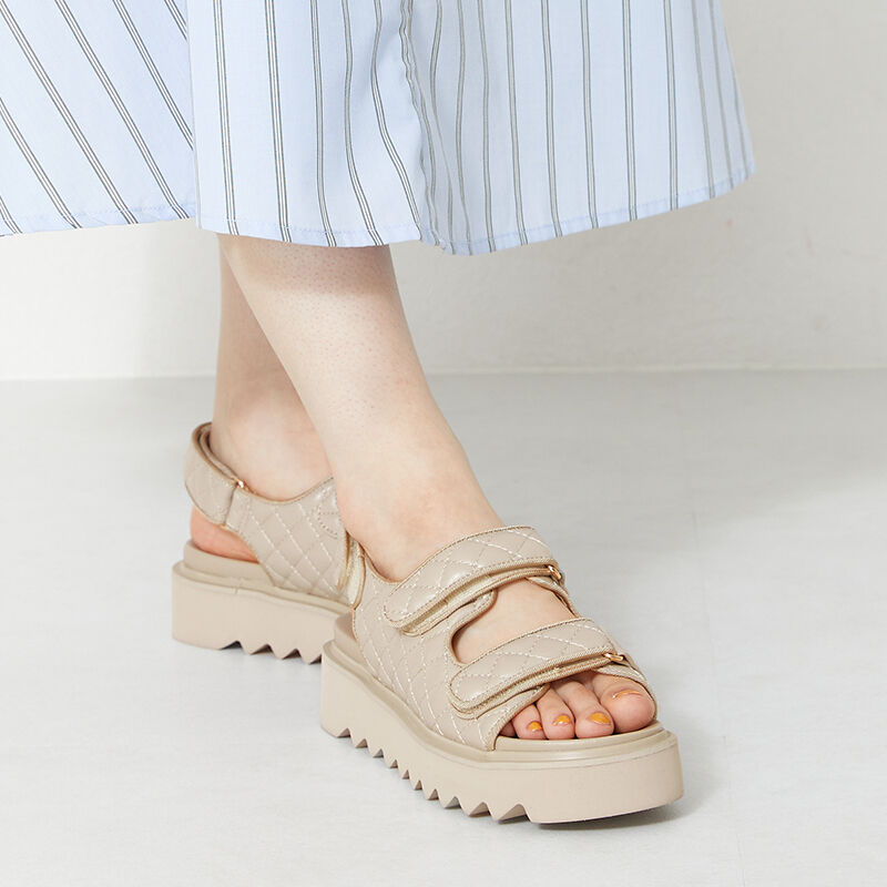 ORiental TRaffic「キルティング厚底サンダル/31254」|サンダル|