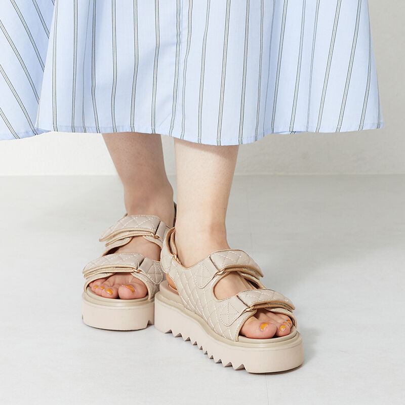 ORiental TRaffic「キルティング厚底サンダル/31254」|サンダル|