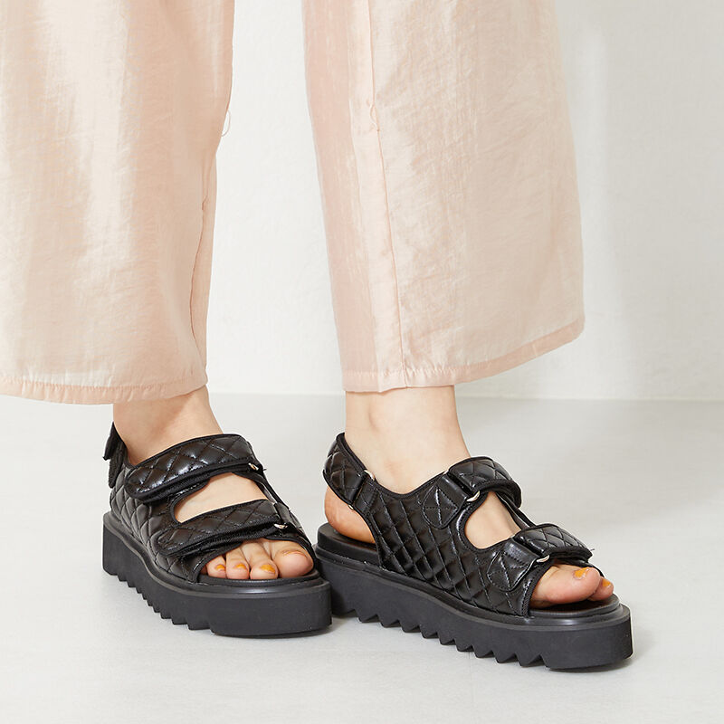 ORiental TRaffic「キルティング厚底サンダル/31254」|サンダル|