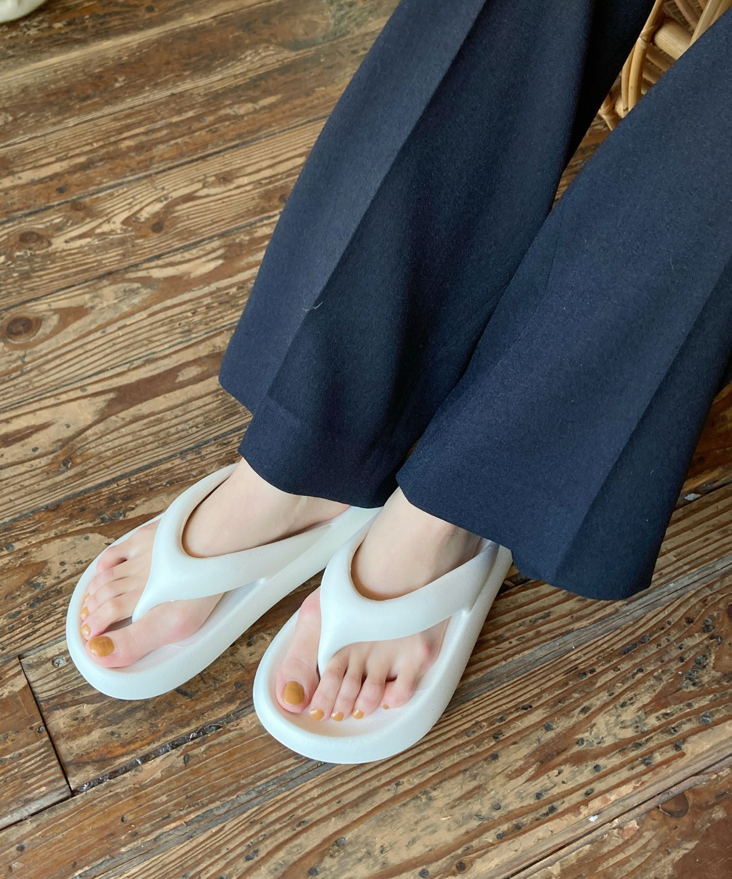 ORiental TRaffic「【リカバリーサンダル】パデットトングサンダル/OT3219 トング サンダル 人気 売れてる トレンド 軽い」|サンダル|