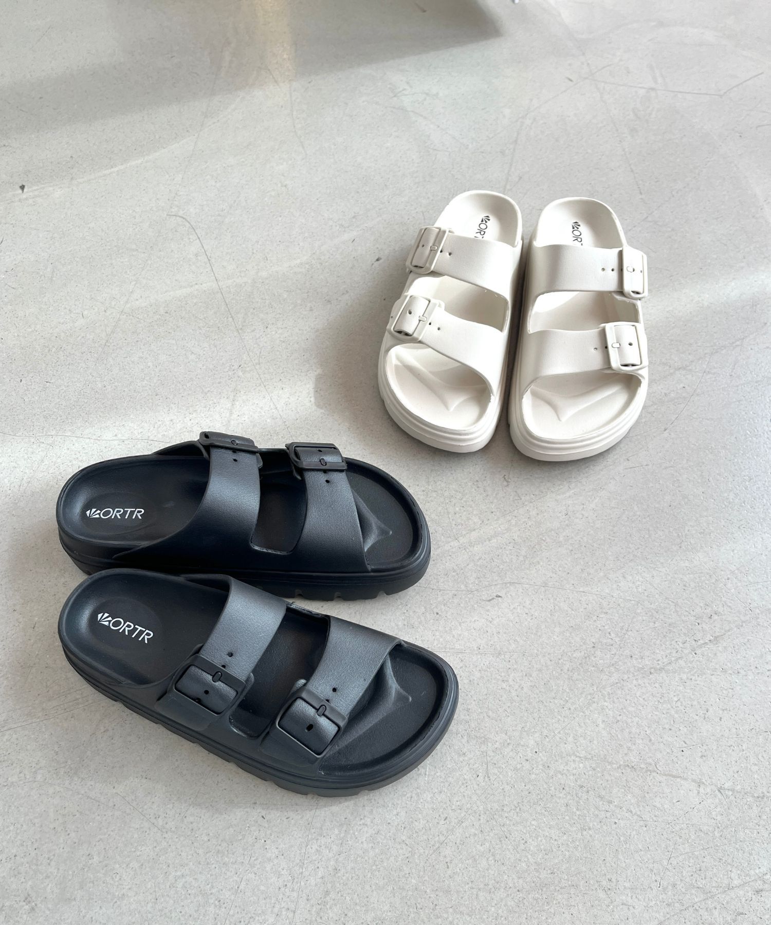 ORiental TRaffic「【リカバリーサンダル】ダブルベルト厚底サンダル/OT3220 軽量 フィット 人気 トレンド 厚底 サンダル」|サンダル|