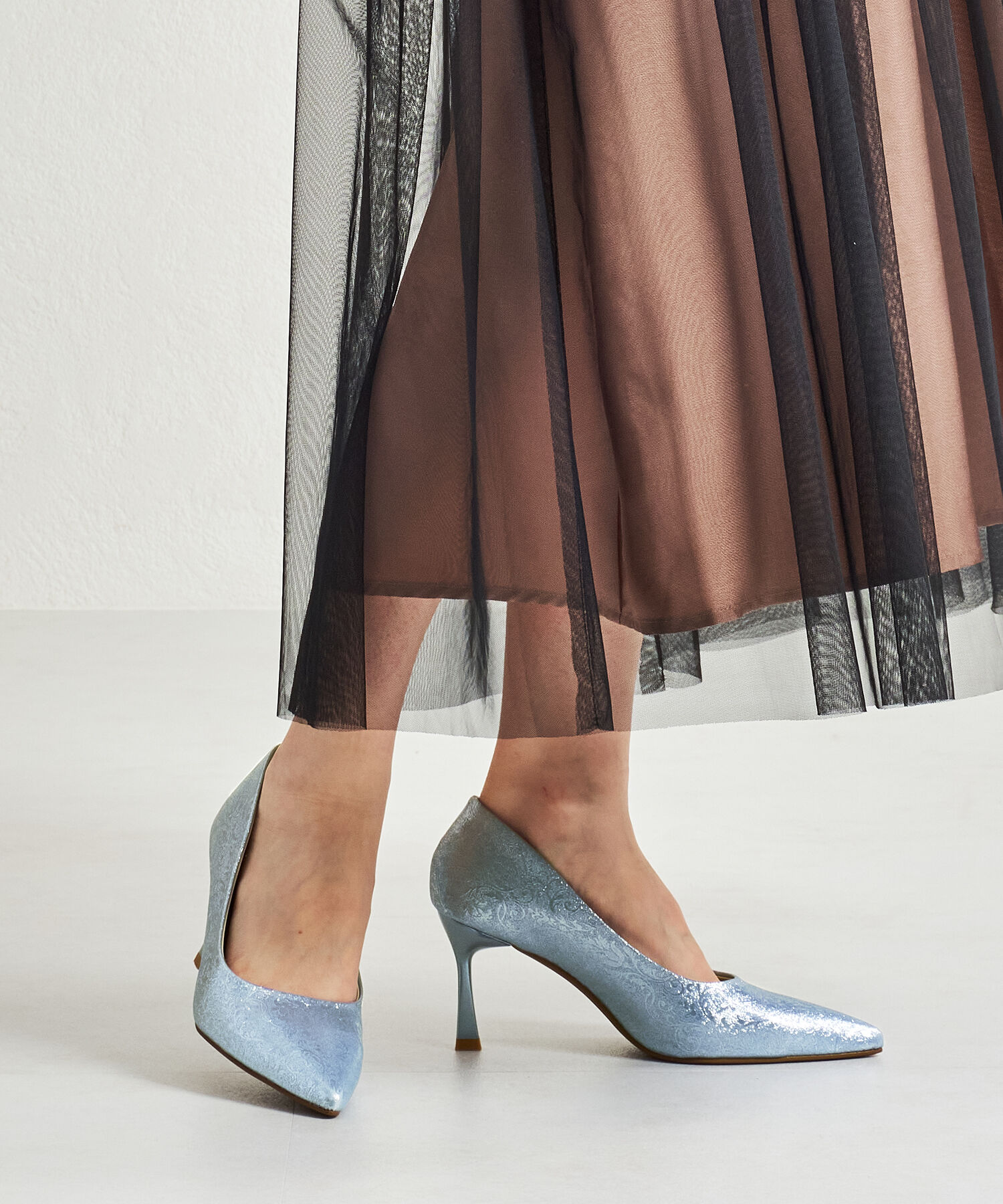 ORiental TRaffic「【オケージョン】フラワー柄ポインテッドトゥパンプス/MOR109 結婚式 パーティー 人気」|パンプス|