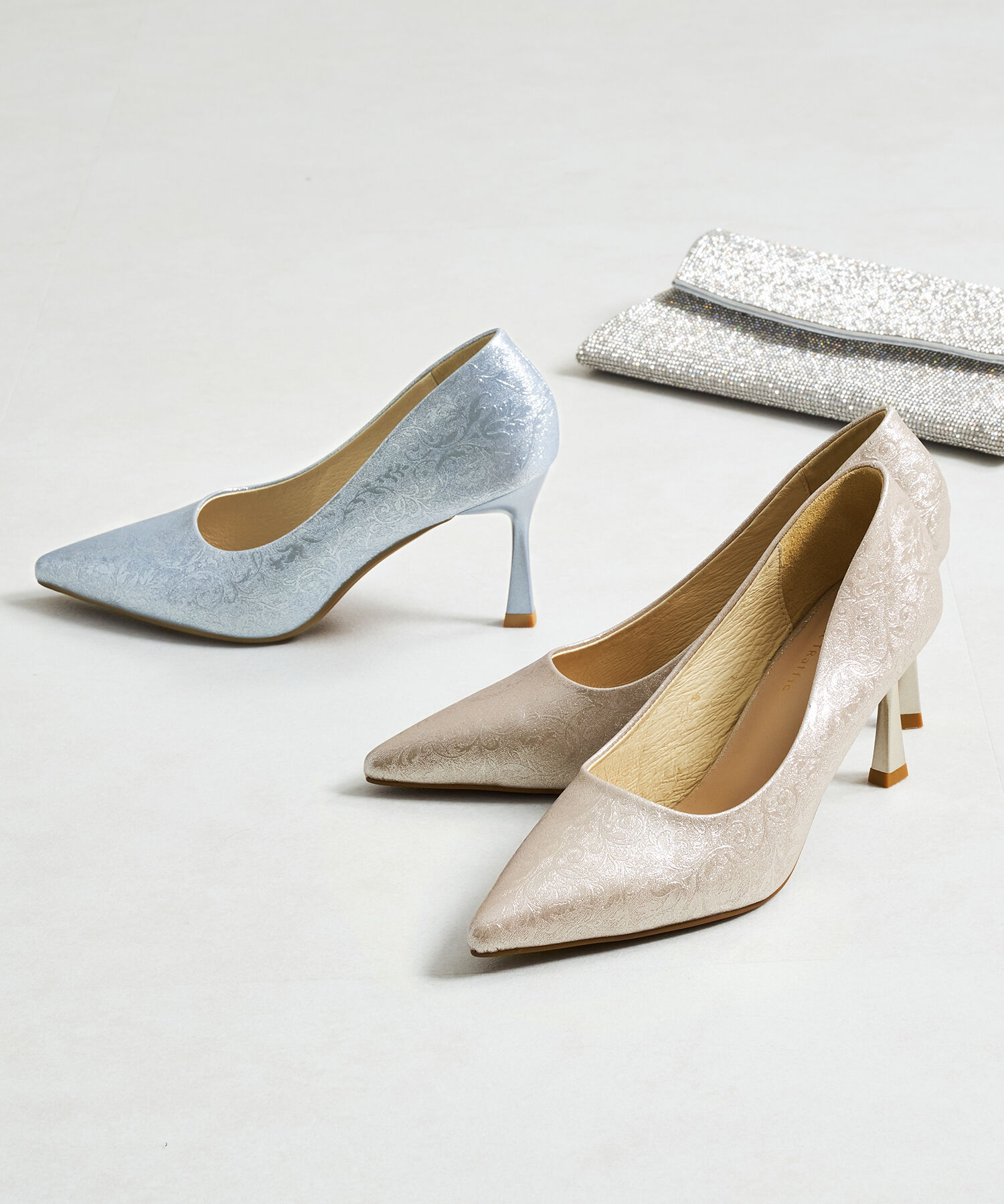 ORiental TRaffic「【オケージョン】フラワー柄ポインテッドトゥパンプス/MOR109 結婚式 パーティー 人気」|パンプス|