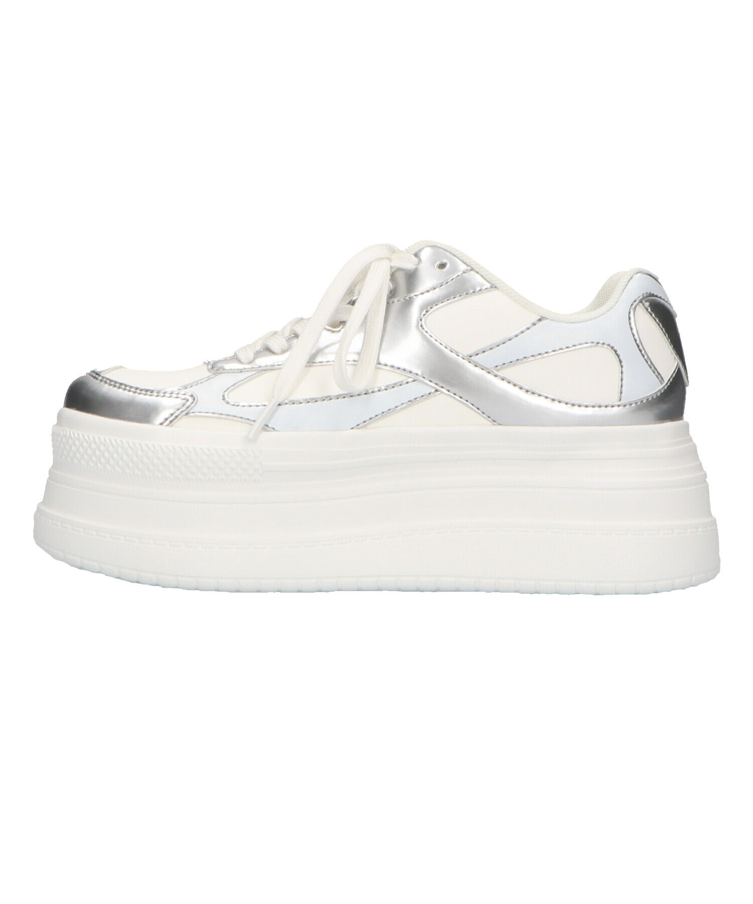 ORiental TRaffic「【トレンド】メタリックラインボリュームソールスニーカー/OT3740 厚底 スニーカー」|スニーカー|