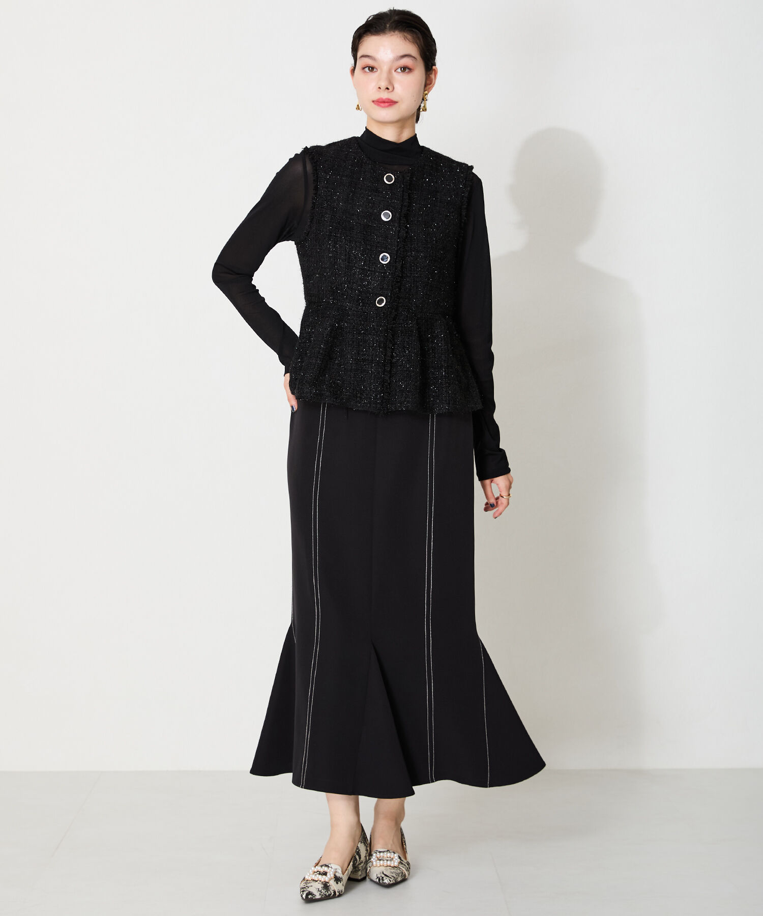 ORiental TRaffic「●2024秋冬新作●パールモチーフヒールオペラパンプス/41312」|パンプス|