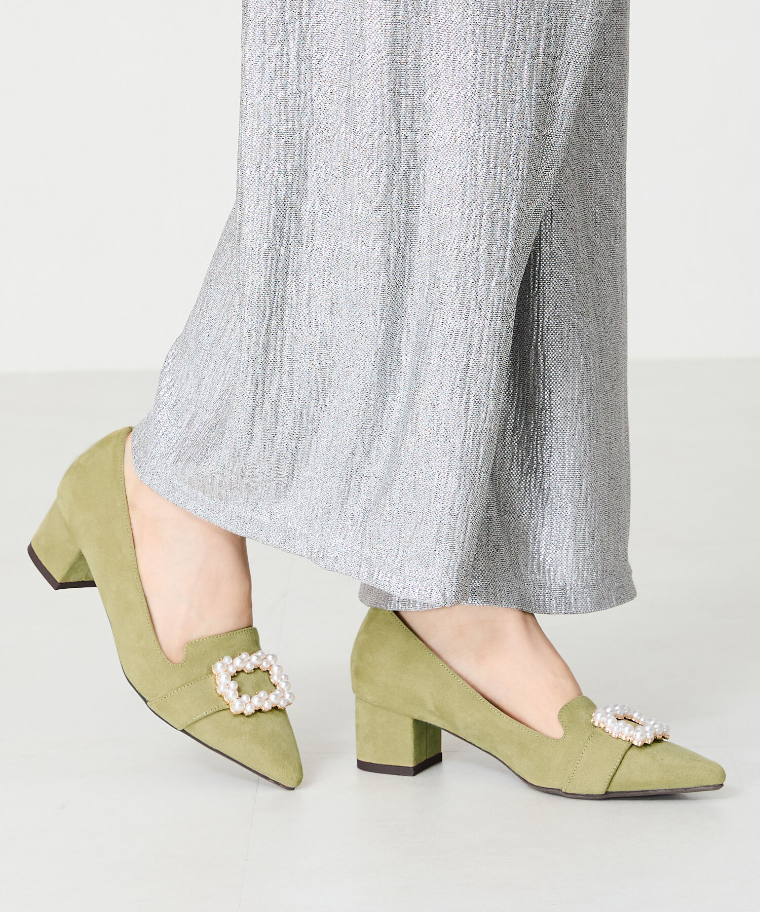 ORiental TRaffic「●2024秋冬新作●パールモチーフヒールオペラパンプス/41312」|パンプス|