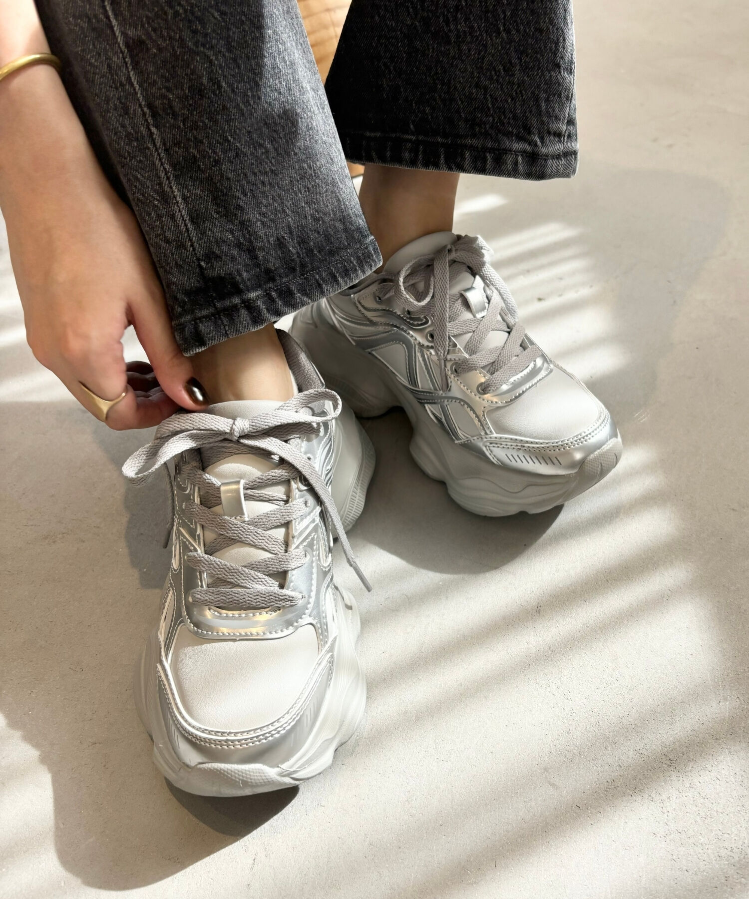 ORiental TRaffic「【アウトレット価格】ボリュームソールハイテクスニーカー/OT3747」|スニーカー|