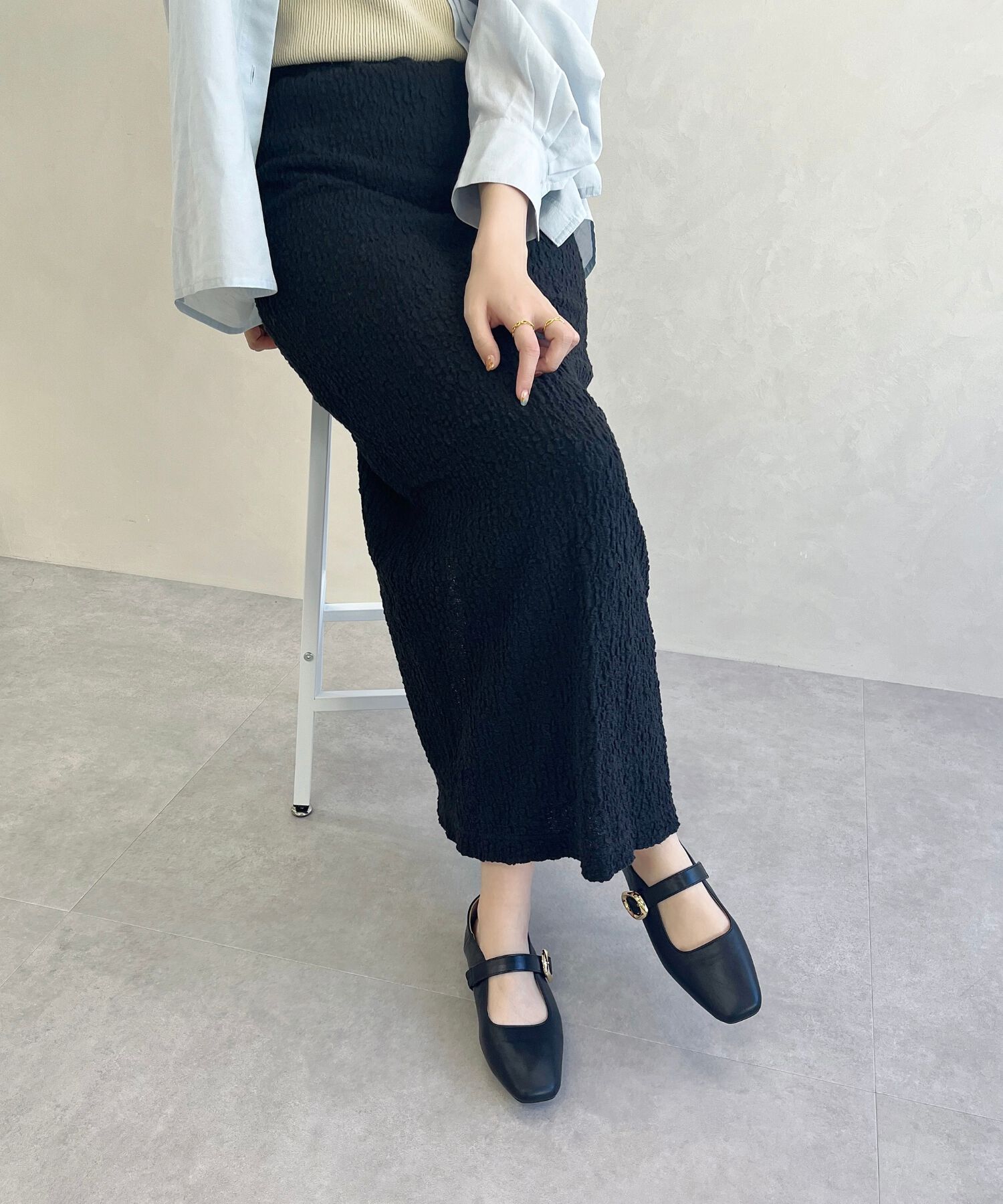 WA Oriental TRaffic「柔らか ストラップ フラット パンプス /52104 フィット クッション」|パンプス|