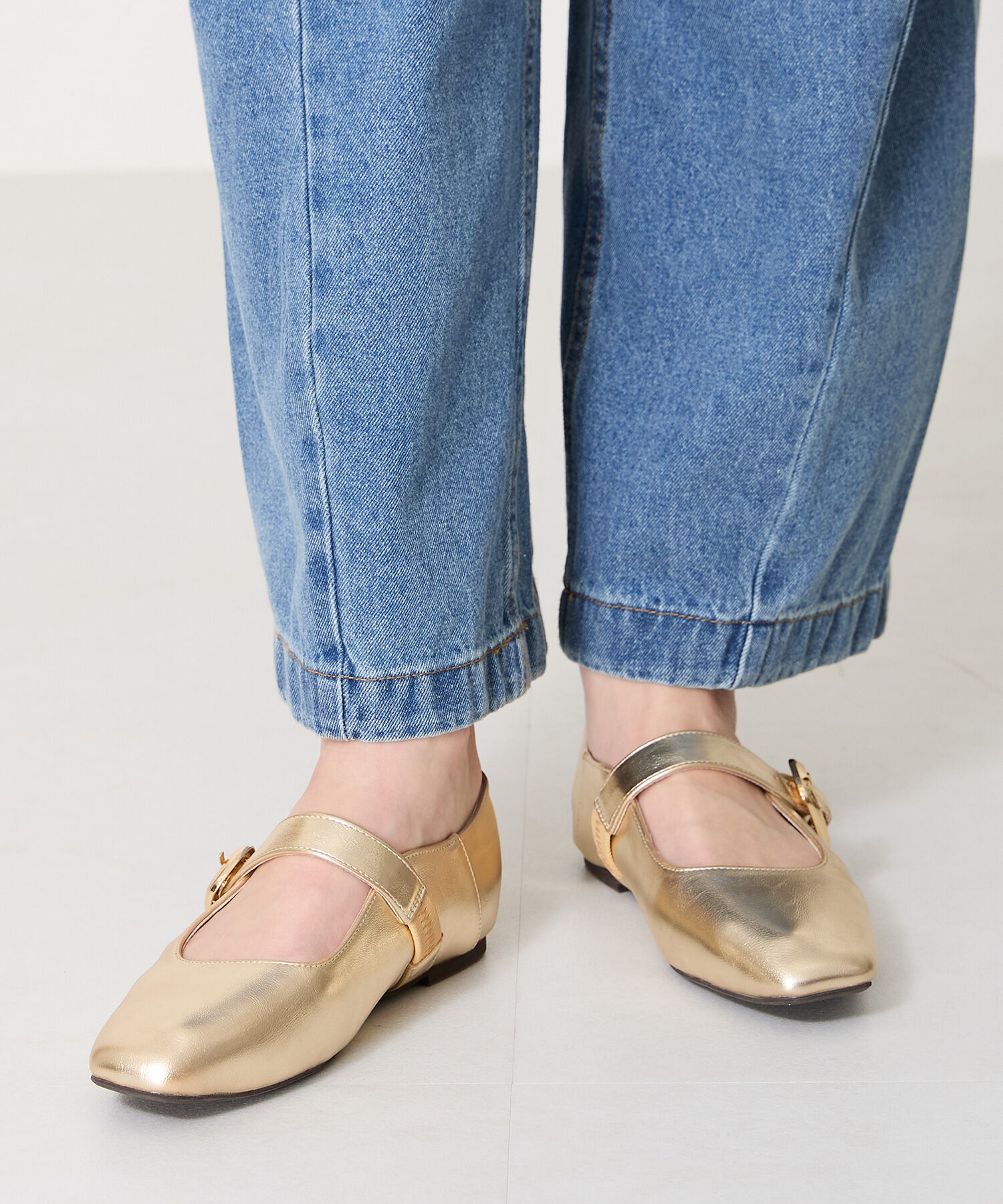 WA Oriental TRaffic「柔らか ストラップ フラット パンプス /52104 フィット クッション」|パンプス|