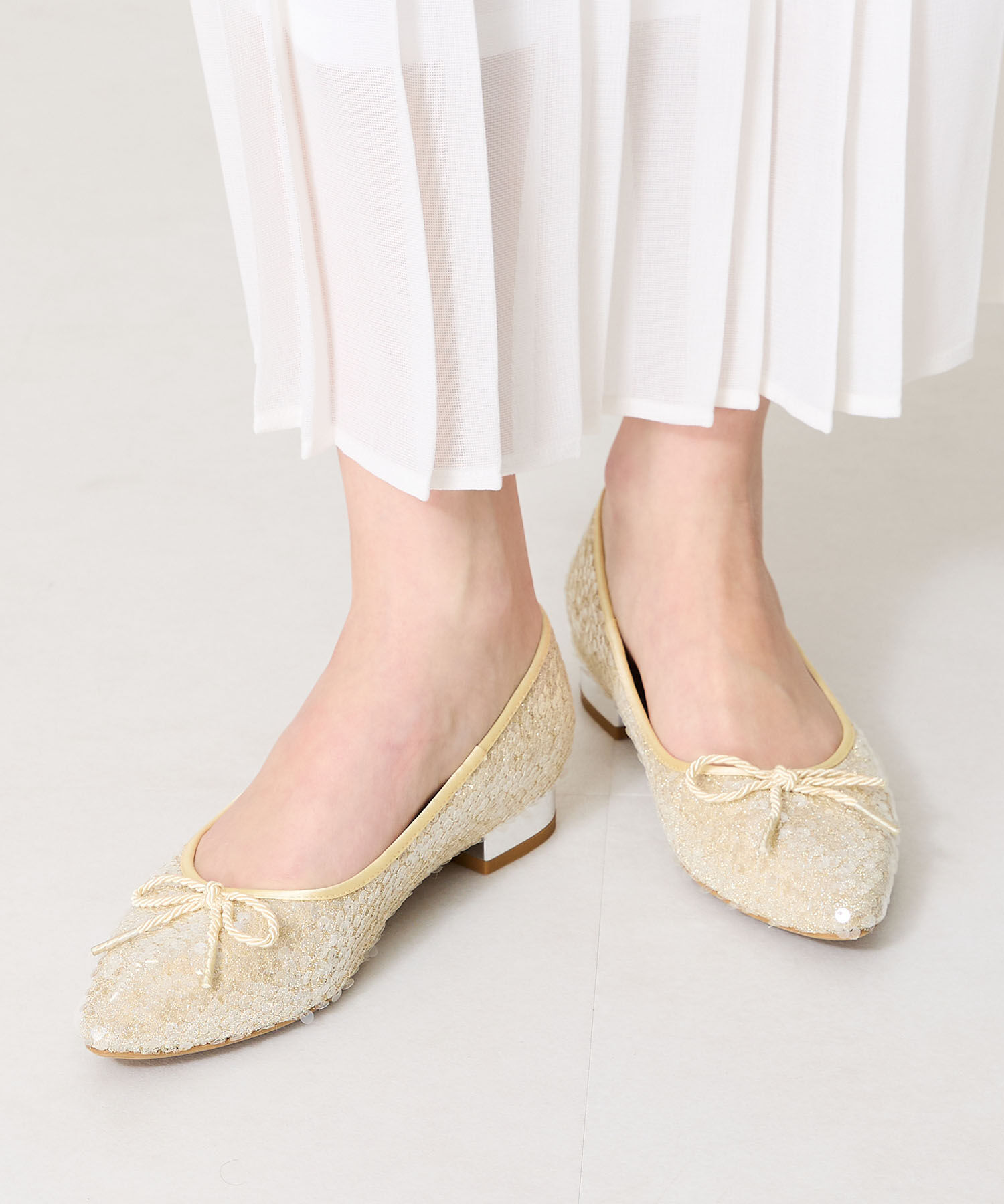 ORiental TRaffic「●2025春夏新作●スパンコールバレエシューズ/51109 バレエシューズ パンプス 人気 トレンド」|パンプス|