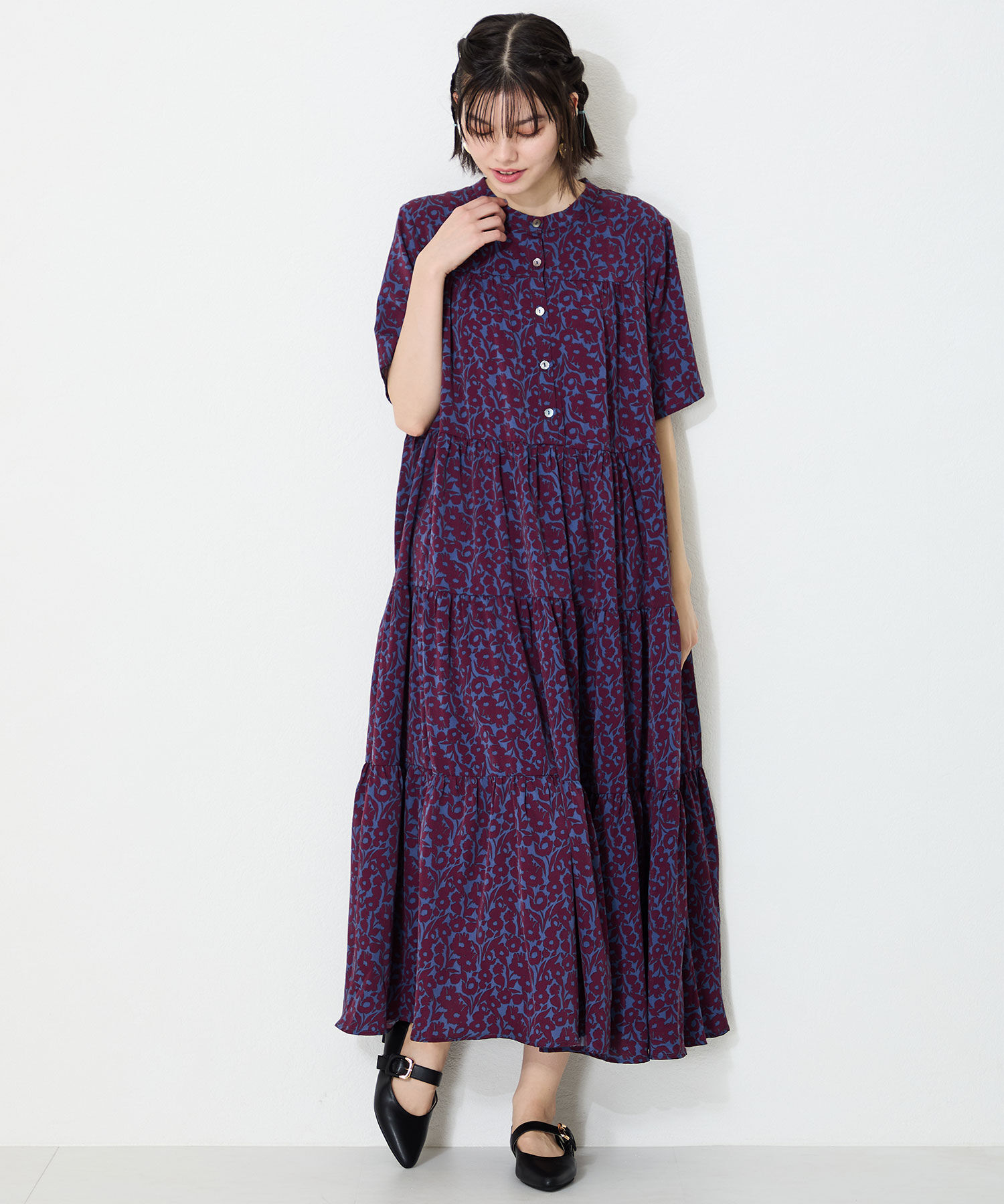 WA Oriental TRaffic「●2025春夏新作●配色バックル柔らかフラットパンプス/52118 パンプス フィット クッション 人気 トレンド」|パンプス|