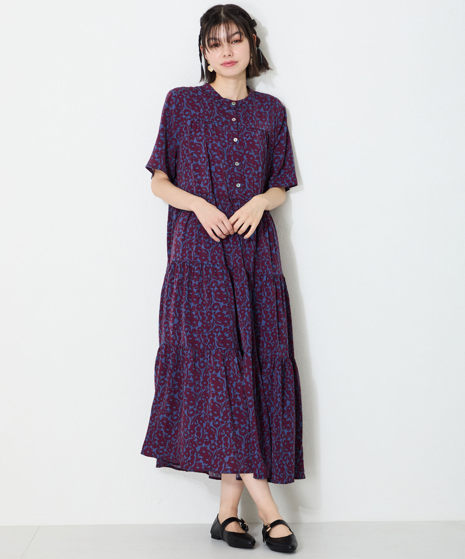 WA Oriental TRaffic「●2025春夏新作●配色バックル柔らかフラットパンプス/52118 パンプス フィット クッション 人気 トレンド」|パンプス|