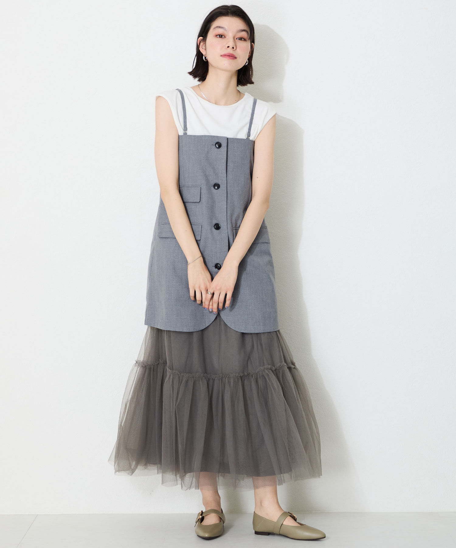 WA Oriental TRaffic「●2025春夏新作●配色バックル柔らかフラットパンプス/52118 パンプス フィット クッション 人気 トレンド」|パンプス|