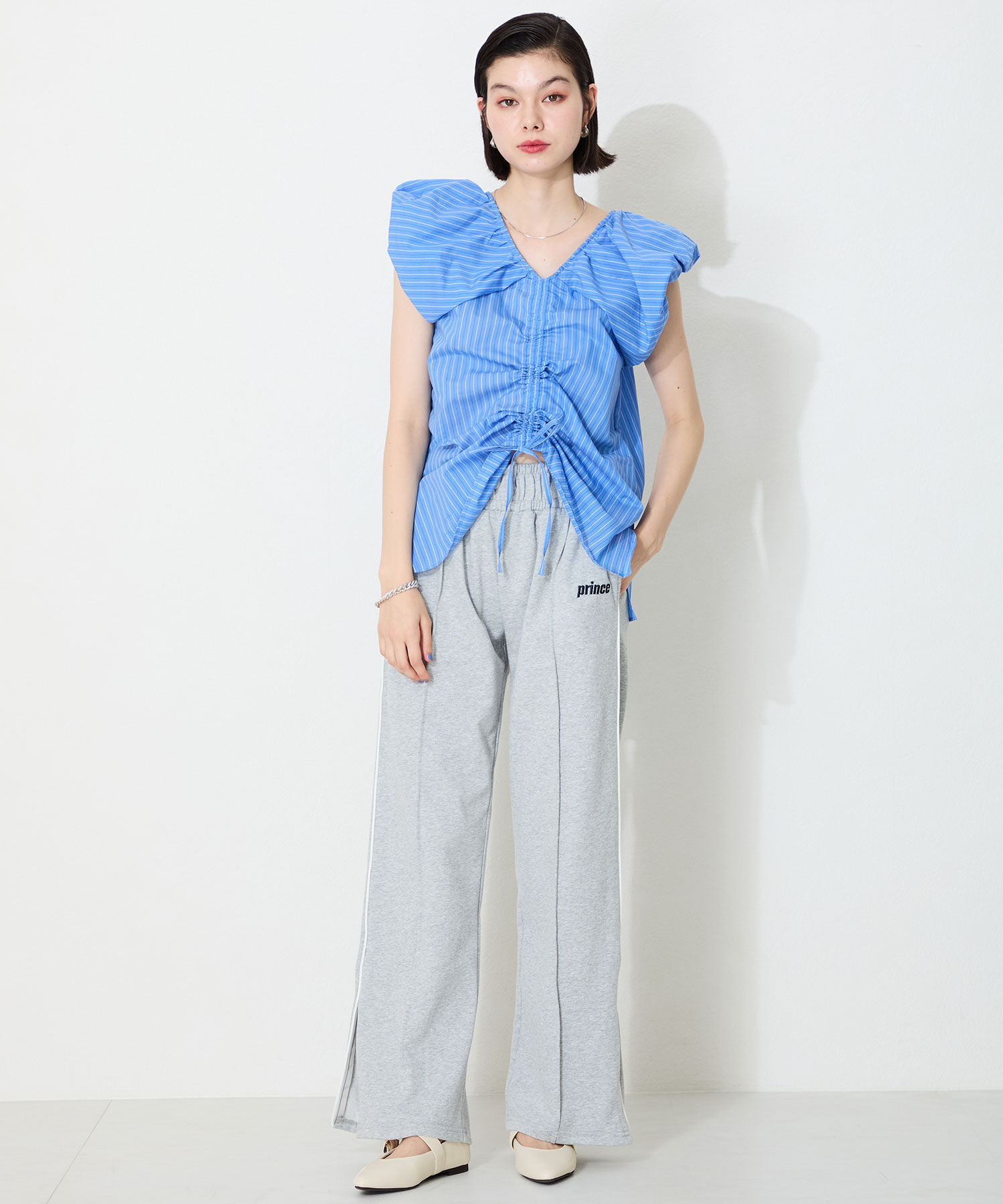 WA Oriental TRaffic「●2025春夏新作●配色バックル柔らかフラットパンプス/52118 パンプス フィット クッション 人気 トレンド」|パンプス|