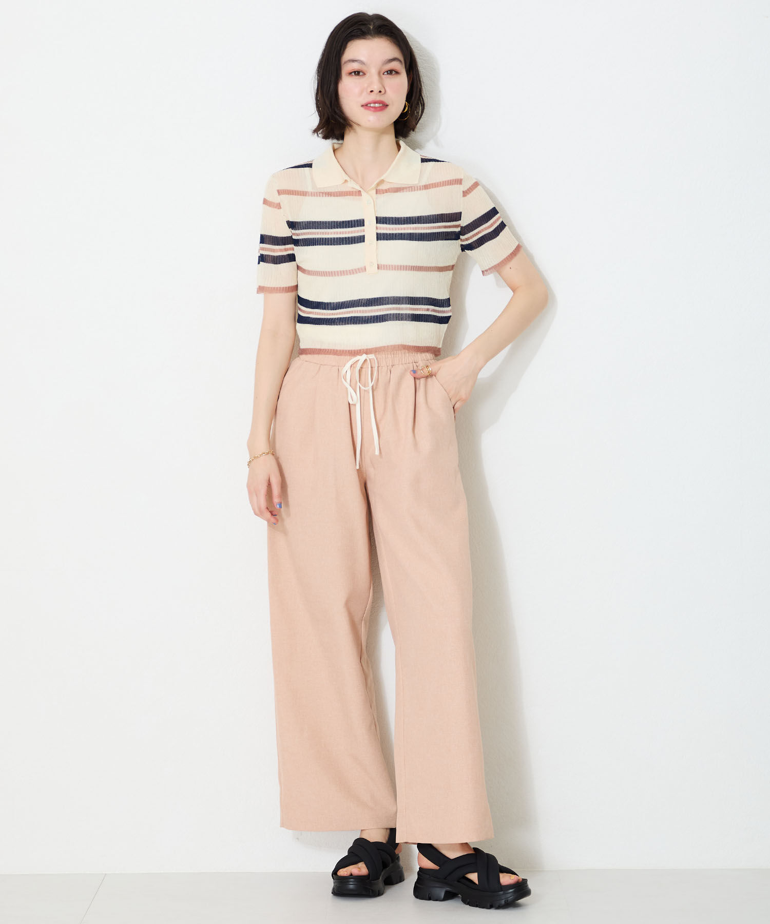 ORiental TRaffic「【トレンド】●2025春夏新作●クロスベルト厚底サンダル/51201 サンダル 厚底 人気 売れてる」|サンダル|