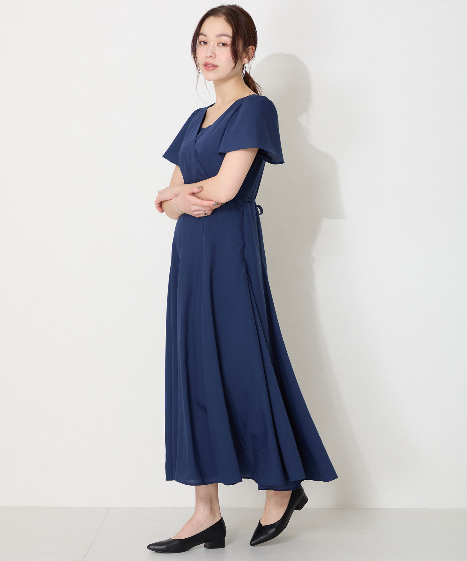 ORiental TRaffic「【WEB限定】スリットカット ポインテッドトゥ ヒール パンプス /55105 通勤 Vカット シンプル」|パンプス|