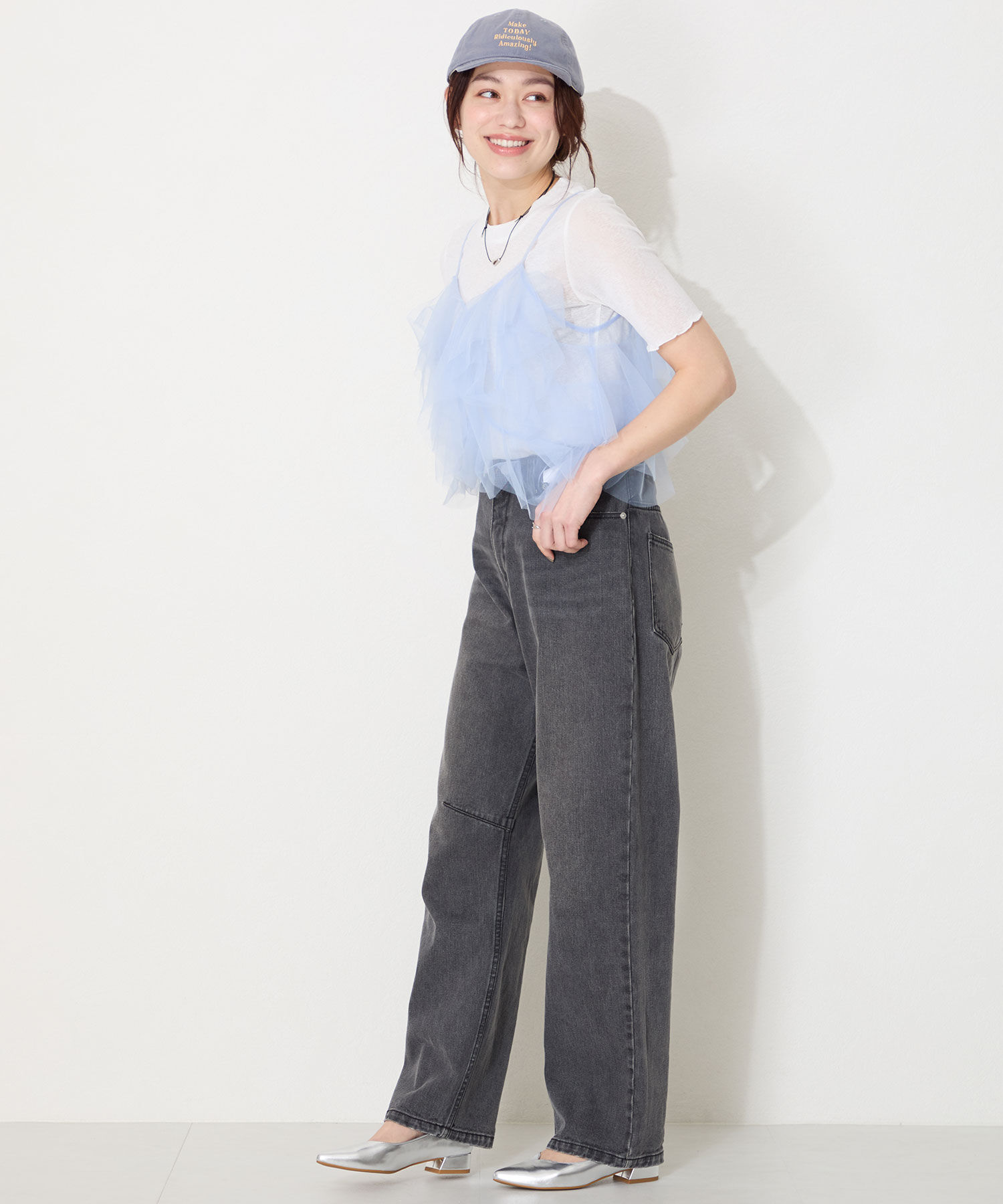 ORiental TRaffic「【WEB限定】スリットカット ポインテッドトゥ ヒール パンプス /55105 通勤 Vカット シンプル」|パンプス|