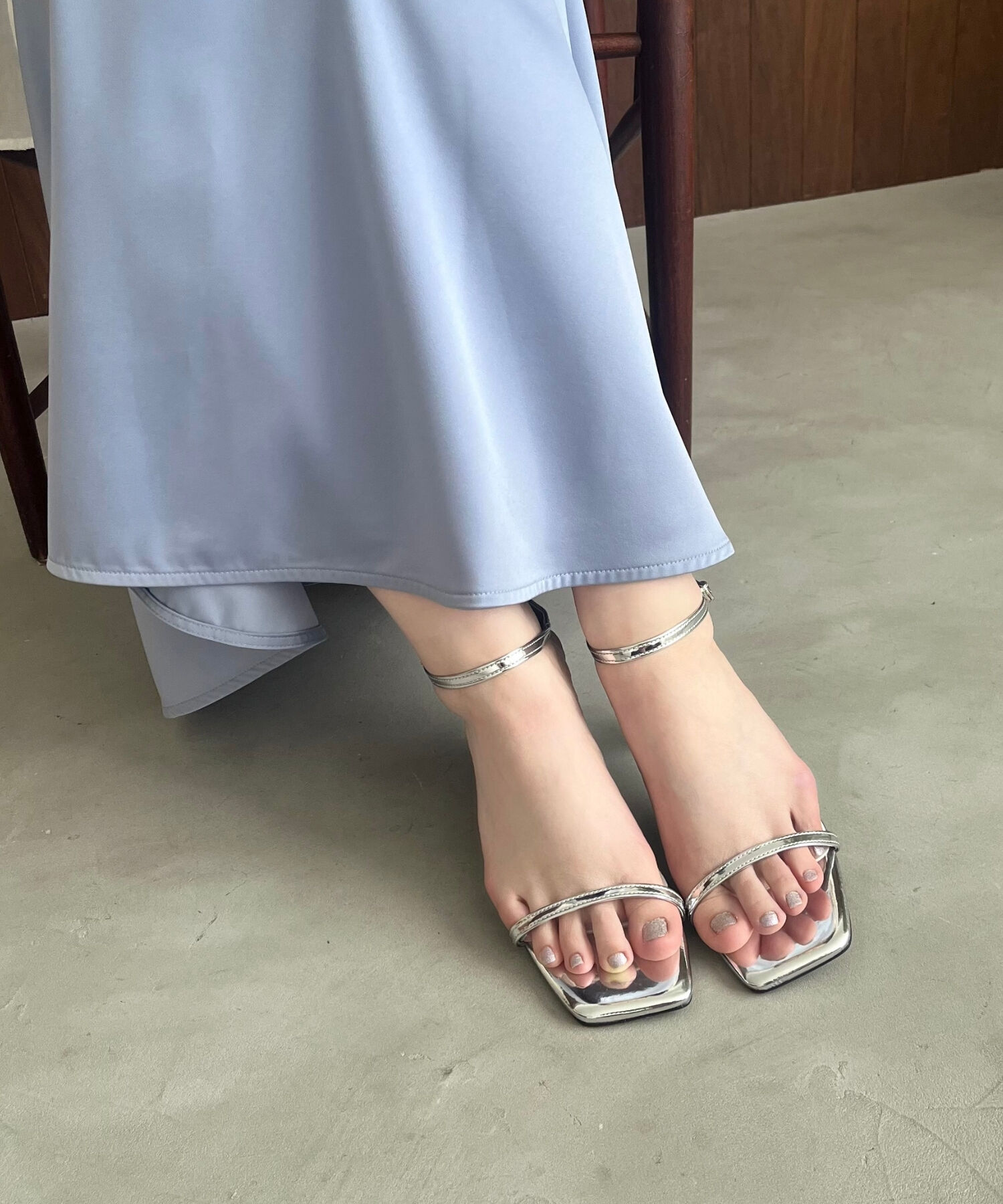 ORiental TRaffic「【WEB限定】ナローストラップヒールサンダル/31292 サンダル 人気 売れてる トレンド ヒール6.5cm」|サンダル|