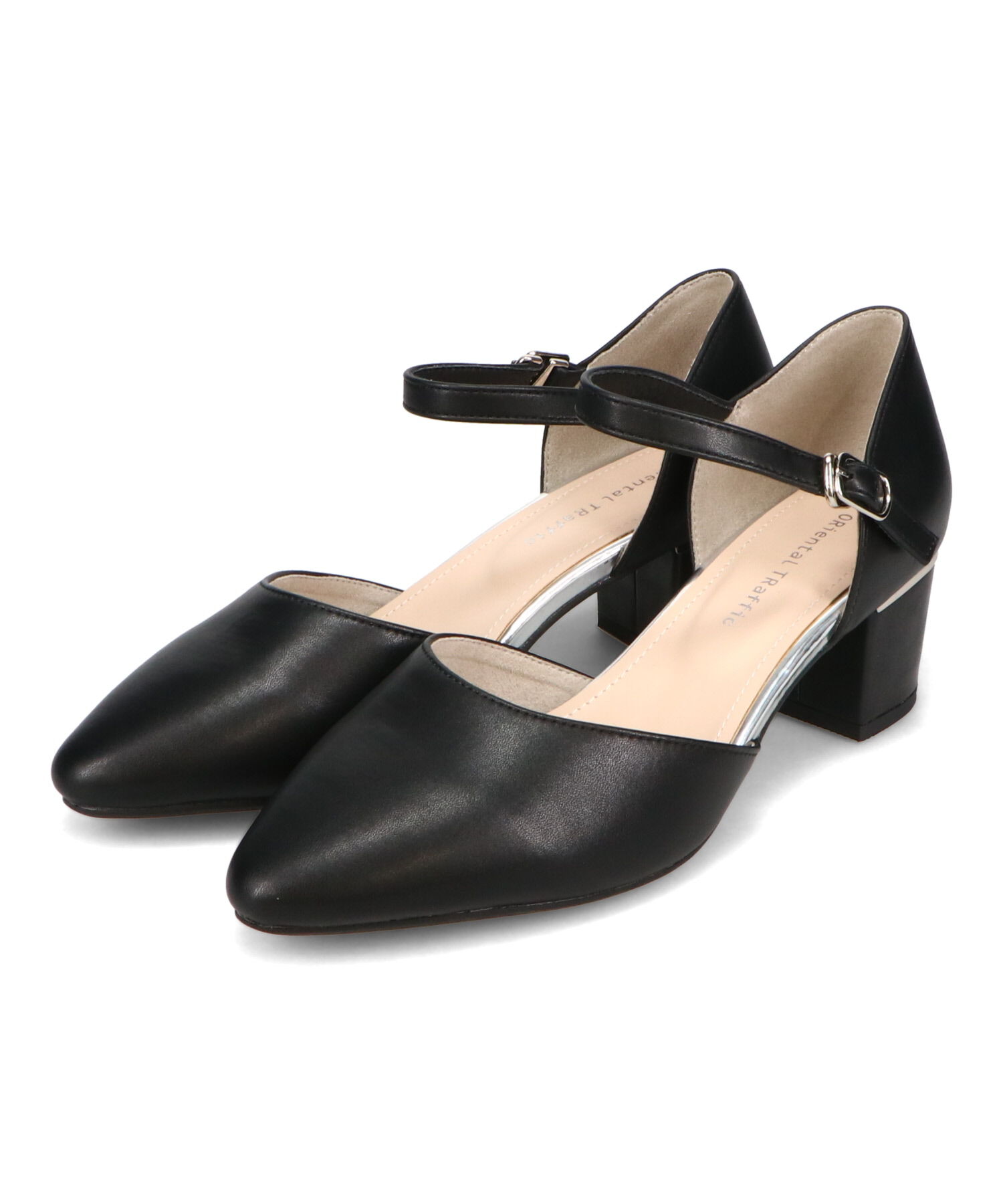 ORiental TRaffic「【WEB限定】アーモンドトゥ セパレートパンプス /55103 ストラップパンプス 太ヒール オフィス」|パンプス|