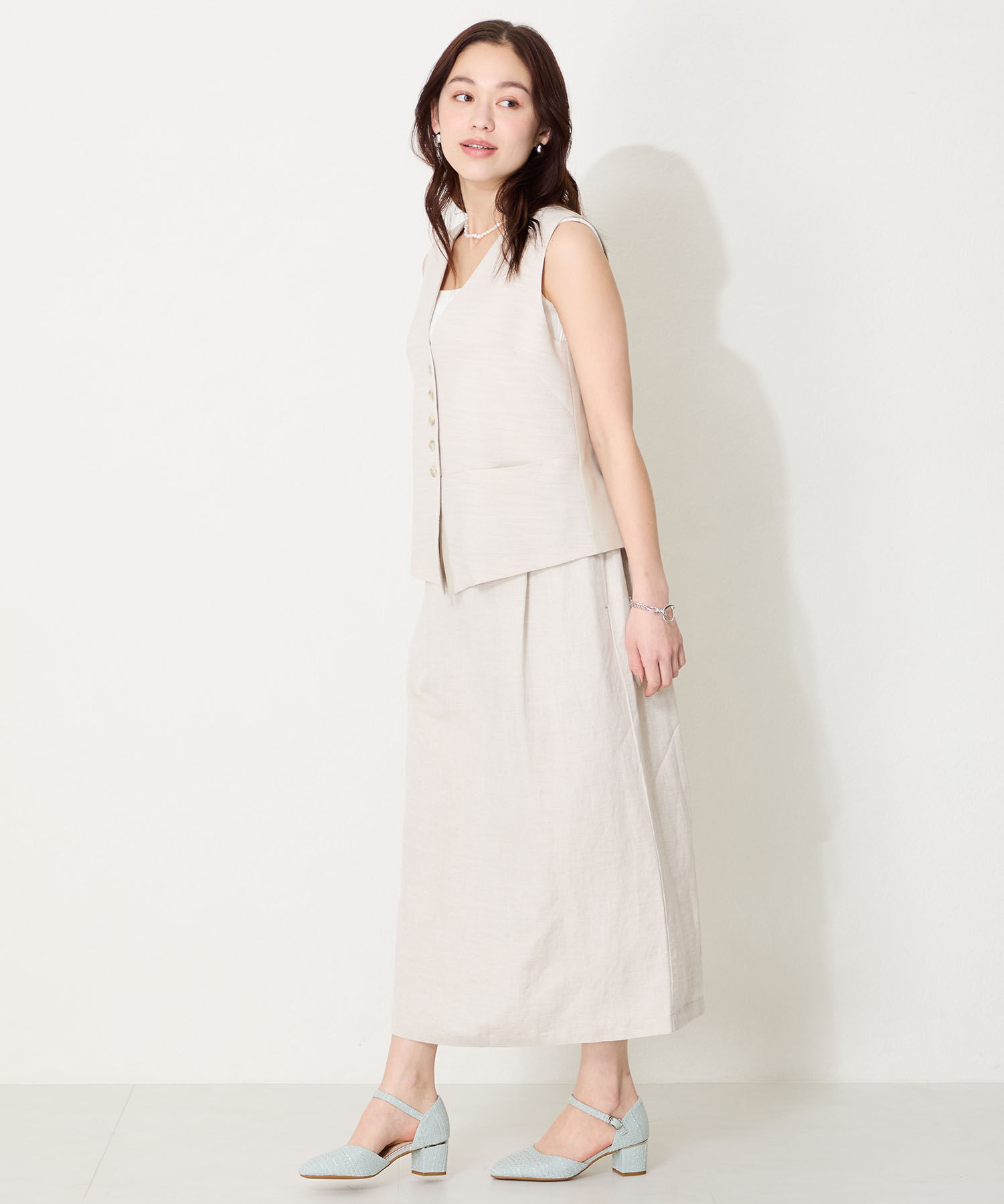 ORiental TRaffic「【WEB限定】アーモンドトゥ セパレートパンプス /55103 ストラップパンプス 太ヒール オフィス」|パンプス|