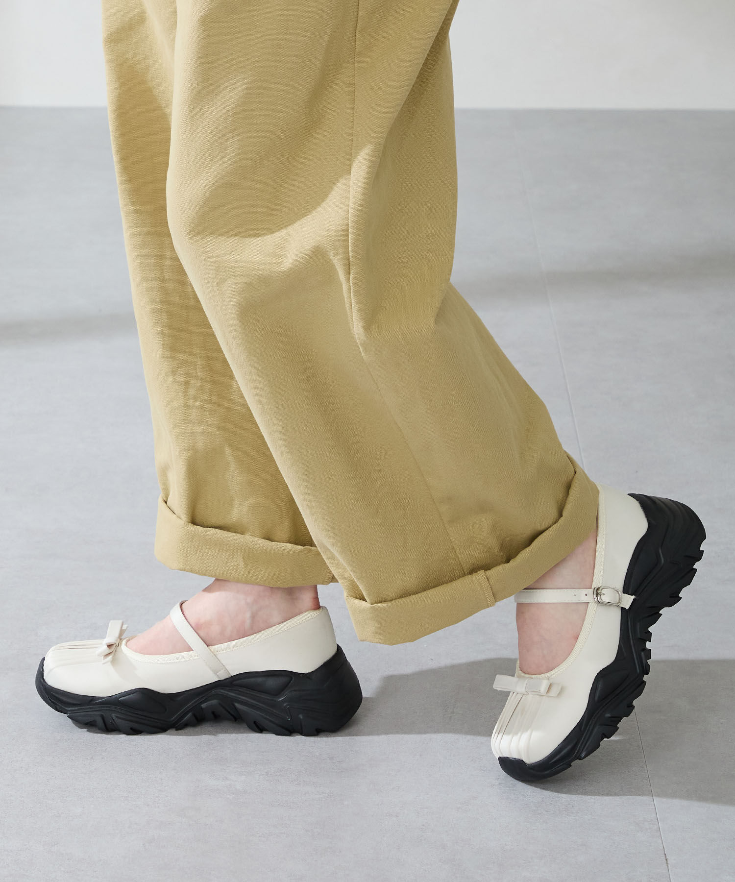 ORiental TRaffic「●2025秋冬新作● スニーカーソール バレエシューズ /51305 厚底」|スニーカー|