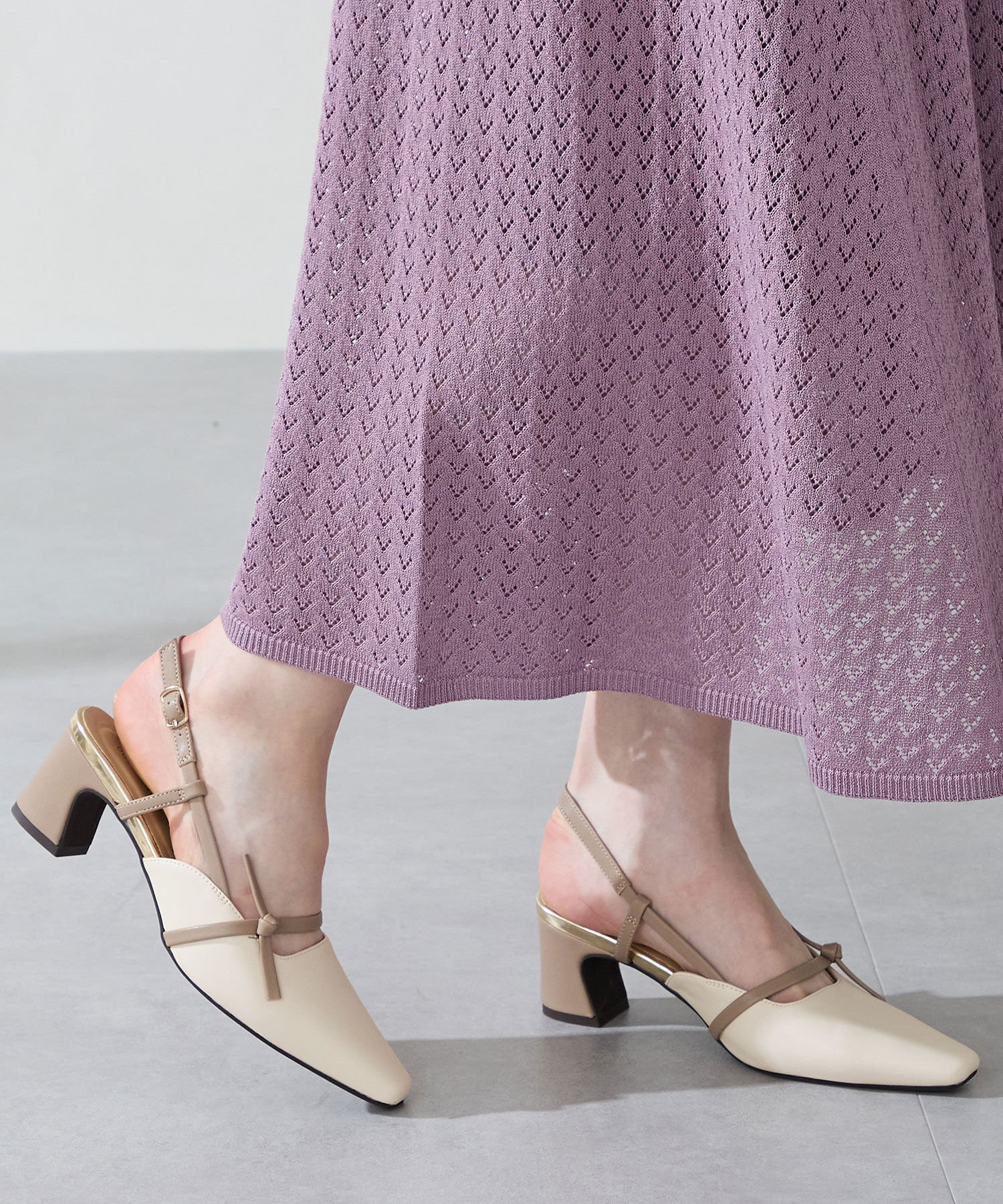 ORiental TRaffic「●2025秋冬新作●細 ストラップ バックベルト パンプス /51314 ヒール6.2ｃｍ」|パンプス|BEIGE