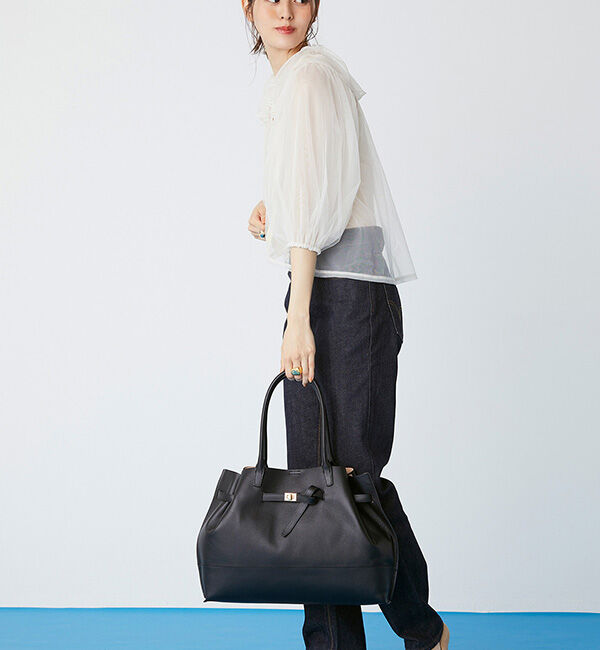 TOPKAPI TREASURE「シュリンクレザー ベルトデザインA4トートバッグ」|トートバッグ|