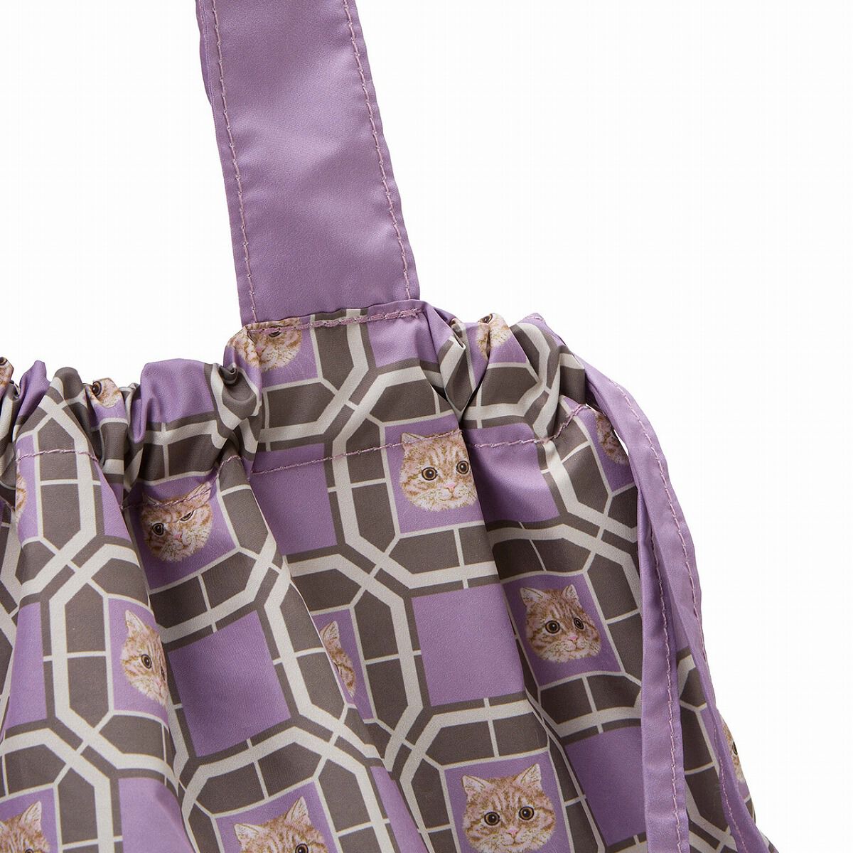 TOPKAPI TREASURE「【TREASURE TOPKAPI】ポケッタブル 猫 プリント エコバッグ」|トートバッグ|