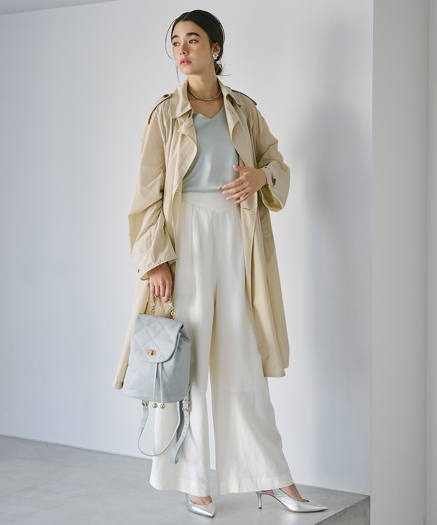 TOPKAPI TREASURE「【TREASURE TOPKAPI】ソフトレザー キルティング チェーン付き ミニ リュック」|リュック|