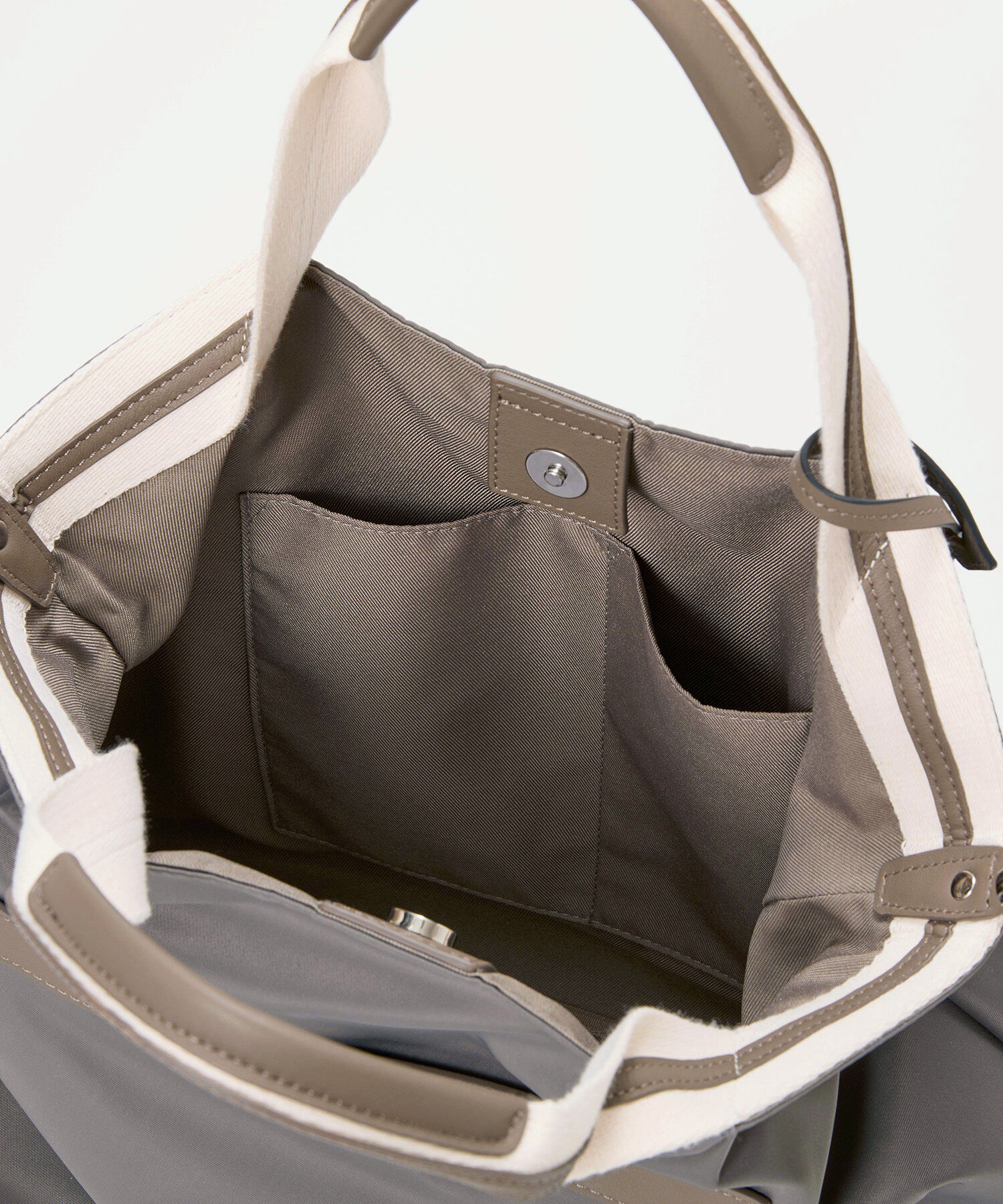 TOPKAPI BREATH「【TREASURE TOPKAPI】ストライプハンドル ナイロン 2way トートバッグ A4対応」|トートバッグ|