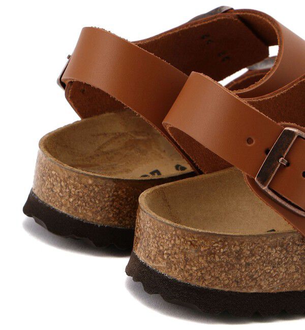 BIRKENSTOCK「【ビルケンシュトック】ミラノ/ジンジャーブラウン ナチュラルレザー/サンダル レディース」|サンダル|