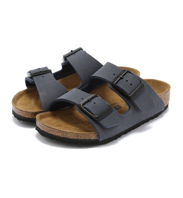 BIRKENSTOCK「【ビルケンシュトック】アリゾナ/ネイビー ビルコフロー ヌバックレザー/サンダル キッズ」|サンダル|ネイビー