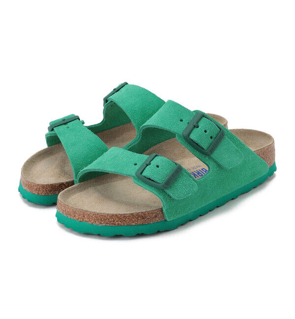BIRKENSTOCK「【ビルケンシュトック】アリゾナ ソフトフットベッド/ボールドグリーン スエードレザー/サンダル」|サンダル|