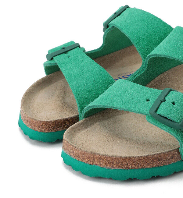 BIRKENSTOCK「【ビルケンシュトック】アリゾナ ソフトフットベッド/ボールドグリーン スエードレザー/サンダル」|サンダル|