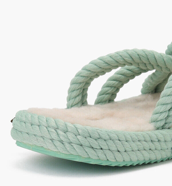 BOHONOMAD「【BOHONOMAD】ボドルム ファーリースリッパ/ミント ポリプロピレン ファー/サンダル」|サンダル|