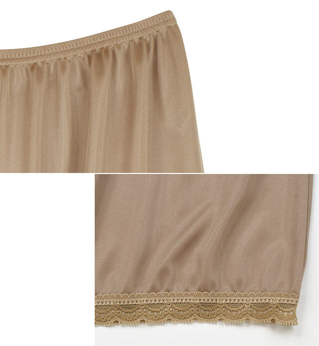 intesucre「アンテシュクレ シンプルランジェリー 裾ゴムレース ペチコート 65丈 日本製 TLP202」|インナー|