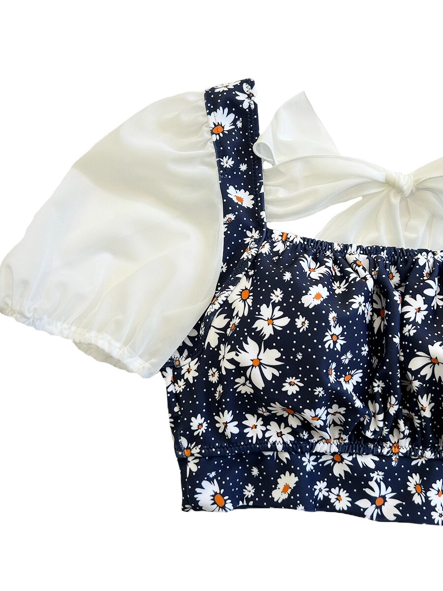 PEAK&PINE「マーガレットドット柄パフスリーブビキニ」|ビキニ|