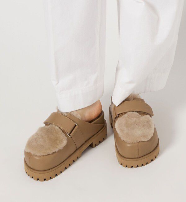 ODETTE E ODILE「ボリュームソールベルトサボ フラット30」|スリッポン|