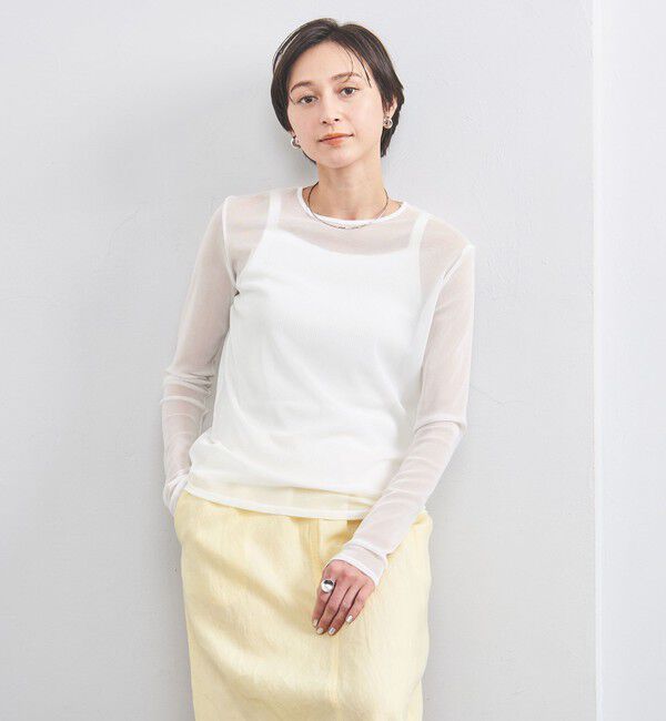 UNITED ARROWS「チュール ジャージー カットソー」|Tシャツ・カットソー|